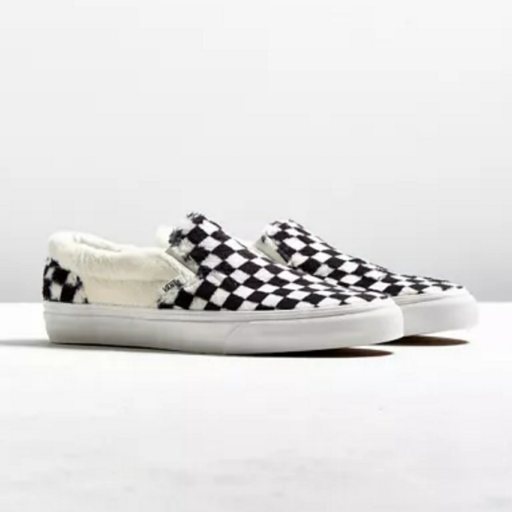 Brand new Vans sherpa checkerboard slipon sz 10.5